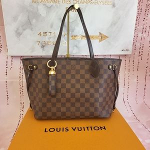 Louis Vuitton Neverfull Damier PM Canvas Tote Bag